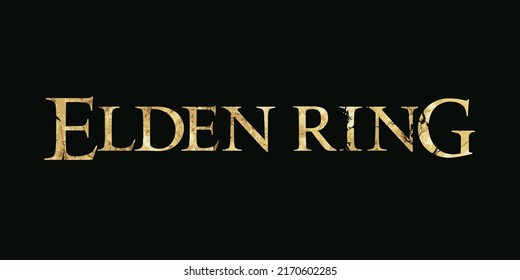 Título del juego de ordenador Elden Ring, ilustración vectorial.