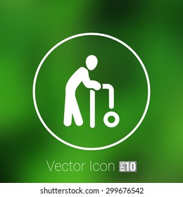 Elder Black Graphic Symbol Vector Illustration  icon.