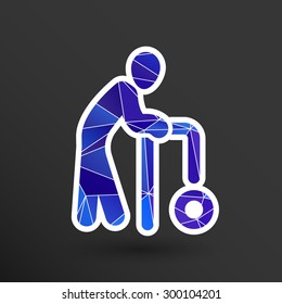 Elder Black Graphic Symbol Vector Illustration  icon.