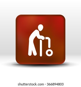 Elder Black Graphic Symbol Vector Illustration  icon.