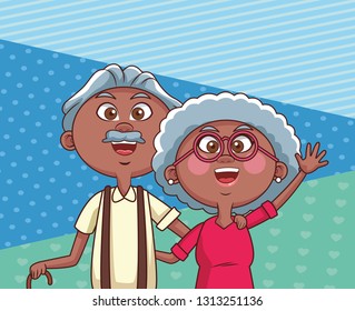 elder couple cane