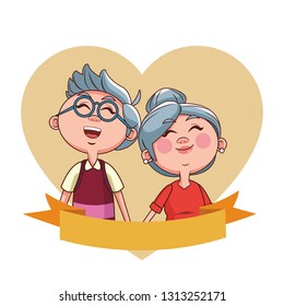 elder couple love banner