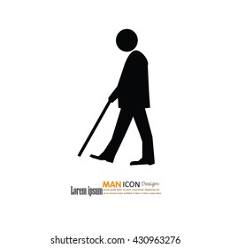 Elder icon.old man.vector illustration.