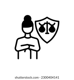 Elder Law icon in vector. Illustration