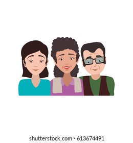 elder parents and daughter
