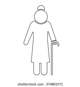 Elder People Icon Illustration design