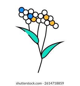 elder plant line icon vector. elder plant sign. isolated symbol illustration