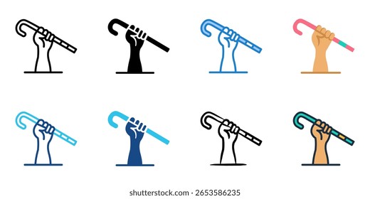 Elder Rights icon set multiple style collection 
