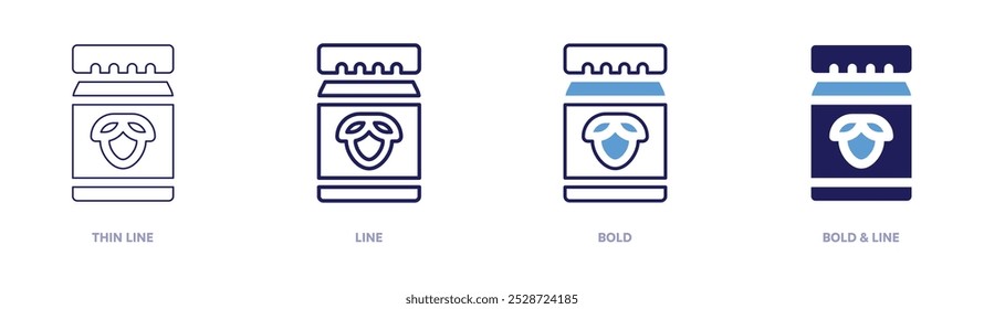 Elderberry jam icon in 4 different styles. Thin Line, Line, Bold, and Bold Line. Duotone style. Editable stroke.