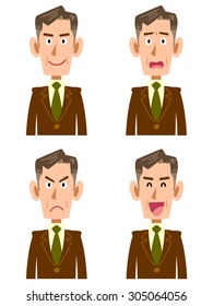 Elderly businessman of expression