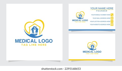 Elderly Care Logo Design icon tempalte