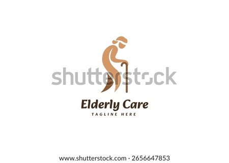 Elderly care logo design template