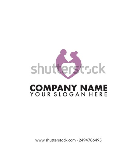 Elderly Care Logo Template on white background