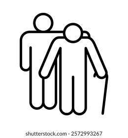 Elderly Care And Support Icon Element For Design