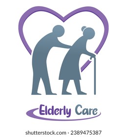 elderly care symbol - logo design