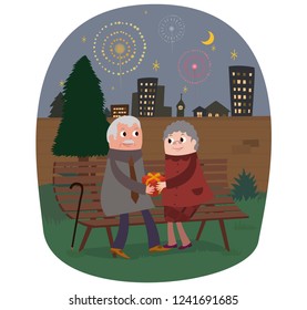 An elderly couple