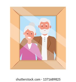 elderly couple avatar photo frame