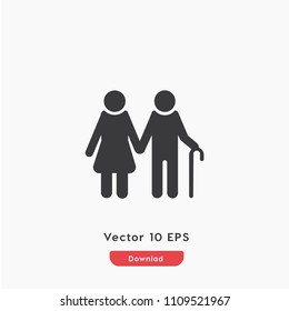 elderly couple icon. Element of a happy family icon. Premium quality graphic design icon. Signs and symbols collection icon for websites, web design, mobile app on white background
