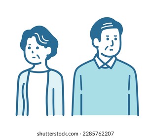 Elderly couple not interested in each other
