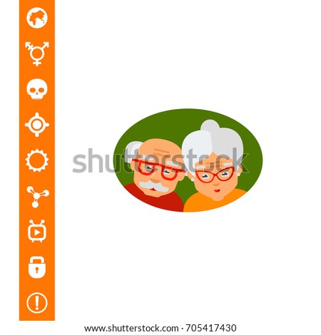Elderly Couple as Old Age Concept Icon