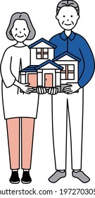 Elderly couple purchase new house