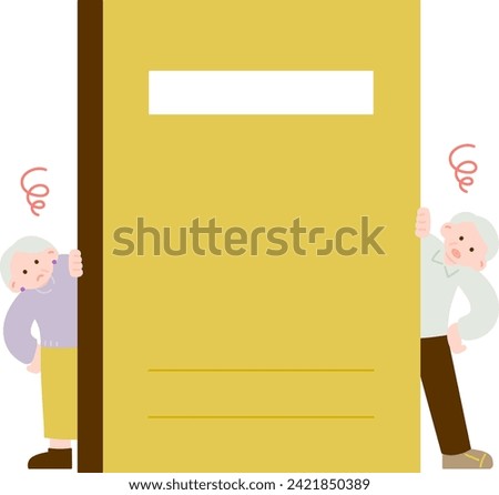 Elderly couple in trouble with note