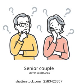 An elderly couple worried about the future