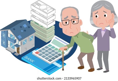 Elderly couple worried about living expenses in old age