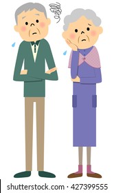 Elderly couple,Trouble