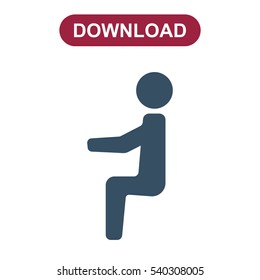 An elderly, disabled, pensioners,  grandfather, grandmother, tired man, recreation,  Icon Vector flat design style