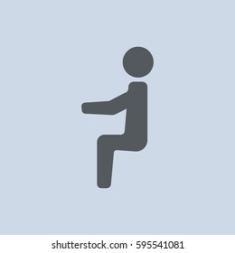 An elderly, disabled, pensioners,  grandfather, grandmother, tired man, recreation,  Icon Vector flat design style