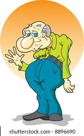 Elderly Gentleman Waving