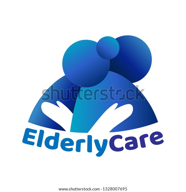 Elderly Healthcare Heart Shaped Logo Nursing Stock Vector (Royalty Free ...