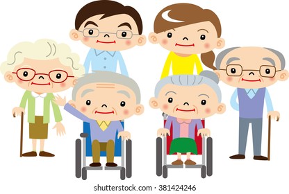 The elderly and the helper
