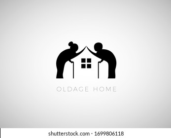 Elderly Home Care Logo for Elderly People Vector Illustration For Aged Care