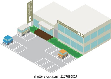 Elderly housing with services isometric.
translation：Serviced housing for the elderly 〇〇