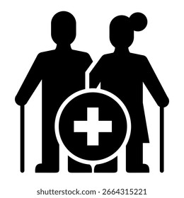Elderly Icon Element For Design