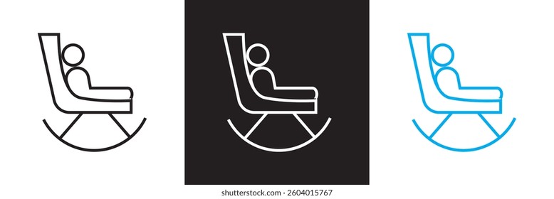 Elderly icon set collection. Vector illustration. isolated on white and black background. EPS 10