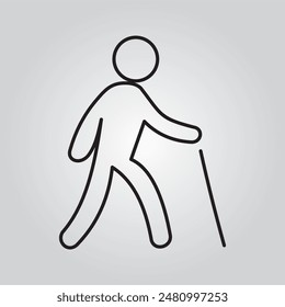 elderly icon sign old man