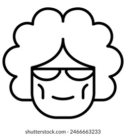 Elderly icon in thin line style Vector illustration graphic design