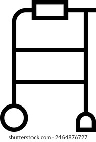 elderly icon. Thin linear style design isolated on white background