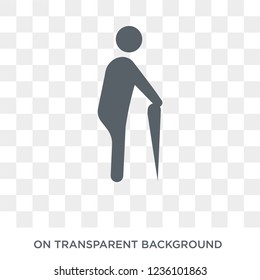 Elderly icon. Trendy flat vector Elderly icon on transparent background from Insurance collection. 