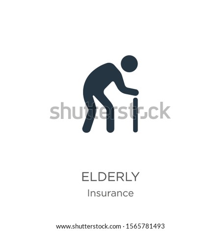 Elderly icon vector. Trendy flat elderly icon from insurance collection isolated on white background. Vector illustration can be used for web and mobile graphic design, logo, eps10