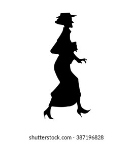 Elderly Lady Silhouette