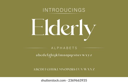 Elderly luxury elegant typography vintage serif font wedding invitation logo music fashion property