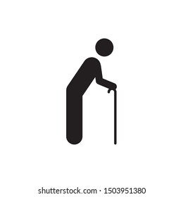 elderly male icon symbol vector