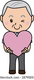 Elderly man with a big heart