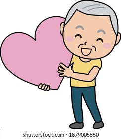 Elderly man with a big heart