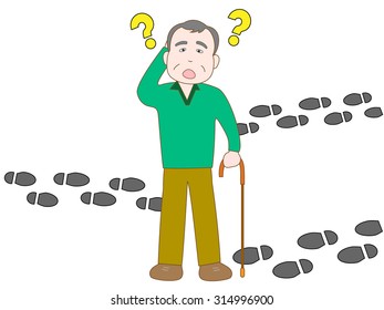 Elderly man with dementia