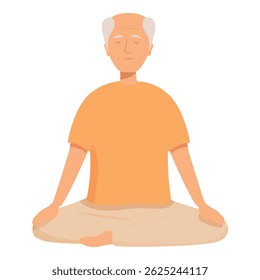 Homem idoso desfrutando de um momento de tranquilidade enquanto pratica ioga e meditação